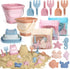 Dreamon Beach Toys Set for Kids 3-10, Collapsible Sand Buckets with Beach