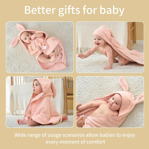 YUMKUKIM 2 Pack Baby Hooded Towel Bath Towels for Newborn with Animal Design Shower Essentials for Baby Girl Boy