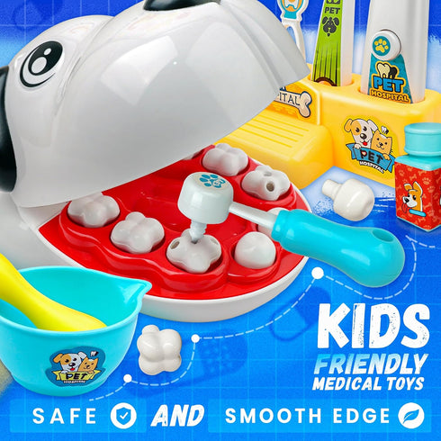 26 Set 3 4 5 6 7 8 SMILESSKIDDO Dentist Kit for Kids - Pcs Doctor Play with Dental Tools and Medical Accessories