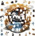 500 16.4x16.7 Jiroinlly Wooden Puzzles for Adults Pieces, Panda Family, Unique Shaped Jigsaw Puzzle, Relaxing Gift