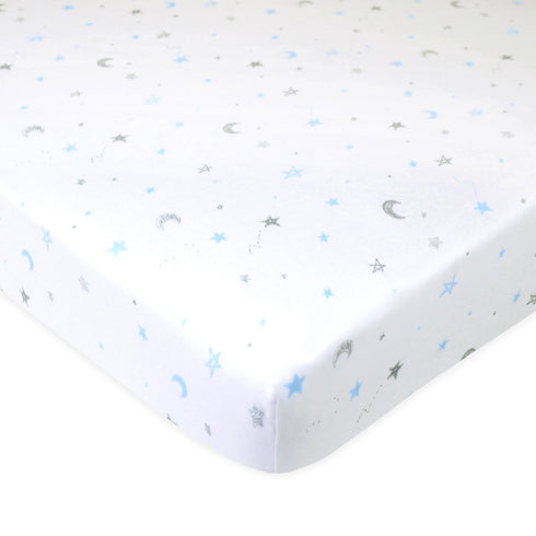 TL Care 100% Natural Cotton Fitted Mini Crib Sheet 38" x 24" - Soft & Breathable Small Nesting Portable Crib Sheet
