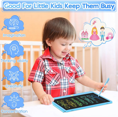 LCD Writing Tablet for Kids 12 Inch, Erasable Doodle Board for Boys Girls, Travel Essentials, Christmas Gift