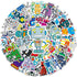 Jictegb 50 Pcs Cartoon Robot Stickers - Fun Robot Characters Designs, Premium PVC, Removable & Reusable, for Kids