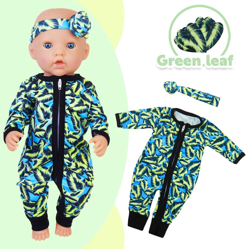 Unicorn Element 5 Sets Baby Doll Clothes for 14-18 Inch Dolls, Casual Wear for 17 Inch Baby Doll, 10 Pcs Clothes