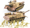 US Army Tank and Army Men Toys Playset, 2pc US Tank Models with 10pc Toy Soldiers, Ideal Military Toy Set