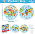 2 Sets Floor Puzzles World and United States Map Puzzles with Poster, Geography Educational Learning Toys for Kids 4-8