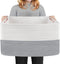 Extra Large Storage Basket, 22.8" X 14.9" X 11.8" Rectangle Woven Cotton Rope Basket for Laundry