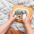 Wooden Montessori Animal Puzzles for Toddlers 2+ Years, Realistic Chunky Safari Animal Shape Puzzle