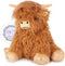 SuzziPals Heatable Coolable Weighted Highland Cow Stuffed Animals Plushie, Microwavable Heating Pad