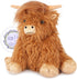 SuzziPals Heatable Coolable Weighted Highland Cow Stuffed Animals Plushie, Microwavable Heating Pad