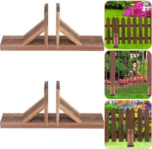 BESPORTBLE Freestanding Pet Gate Support Feet: 2pcs Wooden Folding Screen Holder for Room Divider, Triangle Bracket