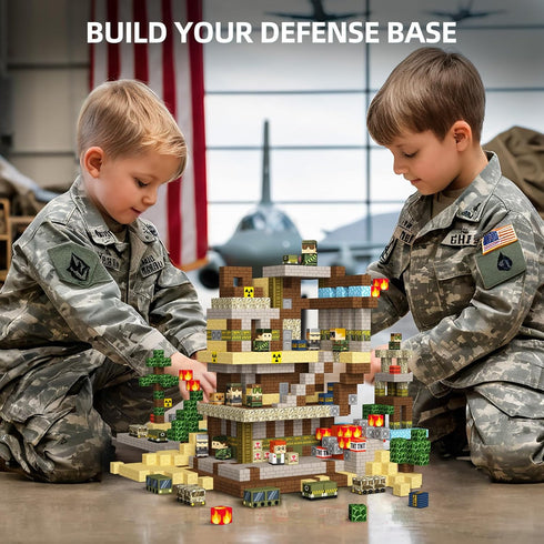 100PCS 3+, (1inch) GobiDex Magnetic Blocks Army Toys for Boys Girls, Build MagWonder for Army Men, STEM Building Toys