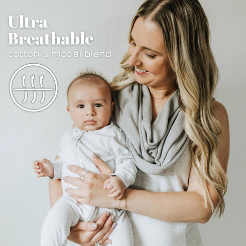 Nursing Cover for Breastfeeding | Soft & Breathable | Full Coverage | Stretchable Modal Fabric | Wide Viewing Neck