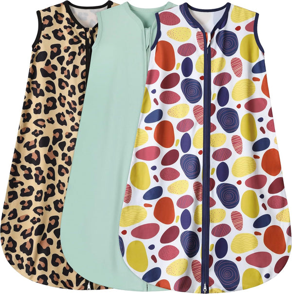 BSTOPPT 3 Pack Baby Sleep Sack 100% Rayon Cotton Baby Sleeping Bag