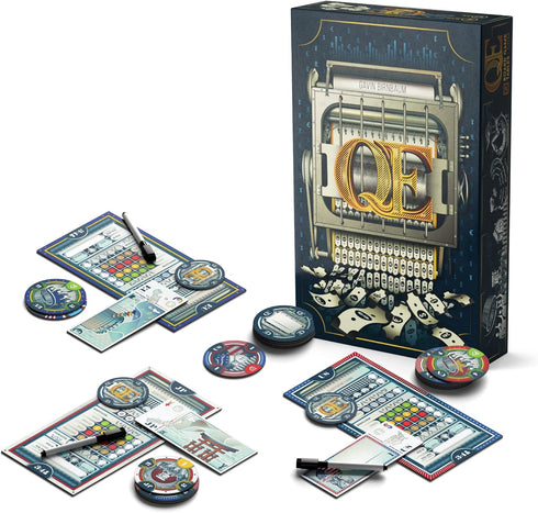Q.E. Board Game - 3 to 5 Players, 45 Minute Playtime