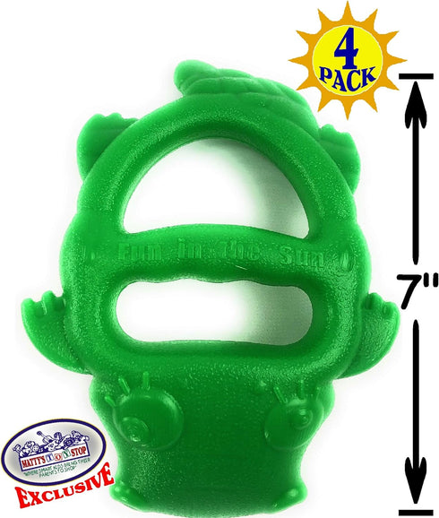 7" Set 4 Pack Matty's Toy Stop Plastic Sand Digger Scoop Claws for Sand & Beach (Red, Yellow, Orange & Green) Complete
