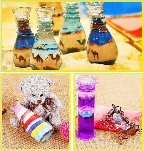36-Pack DIY Scenic Sand Art Bottles - Vibrant Decorative Sand for Creative Projects