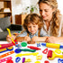 Kids,70Pcs iShyan Dough Tools Play for Basic Dough Play Toys Includes Roller, Rolling Pins,Letter Number Shape
