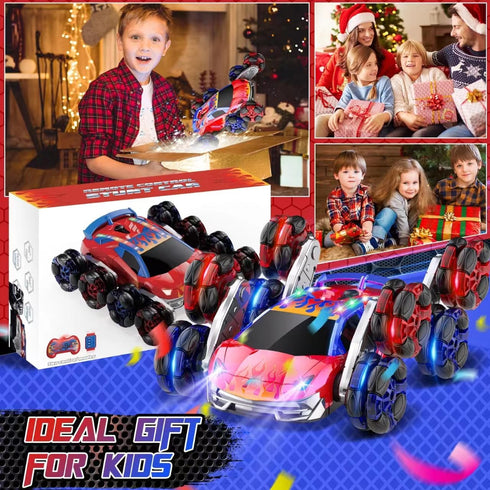 8WD Car,2.4GHz 7 OSIMILY Remote Control Gesture Sensing RC Stunt Car,Cool Spray Rotation RC Car with Lights