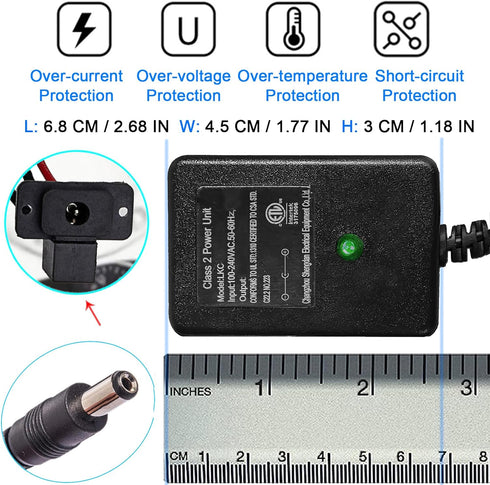 6/12/24 Volt Battery Charger for Kids Ride On Toys, Compatible with Best Choice and Kidzone Bumper (6V1A-R)