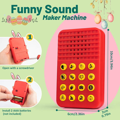 Mealivos 16 Sound Effects Machine with Hilarious Sounds- Easter Basket Stuffers- Prank Noise Maker for Parties Office