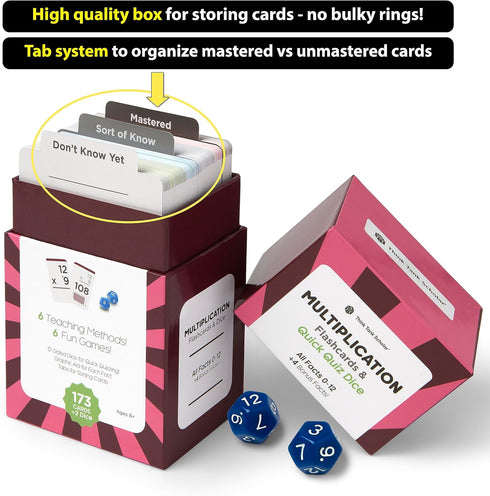 335 1 012 26, Think Tank Scholar Multiplication & Division Flash Cards (Award Winning) Fact Per Card with Visual Aids