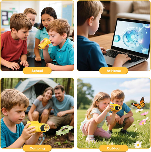 Nisumkey 1000X 2.0" 4-12, Handheld Digital Microscope for Kids, Pocket Microscope with IPS Screen, Portable STEM