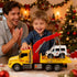 DWIRCTOYS 3 4 5 6 7 Toddler Boy Toys,Tow Truck Toy for Year Old Boys,FrictionPowered Rescue Tow Truck with Lights