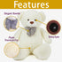 IKASA Giant Teddy Bear Plush Toy, Stuffed Animals, White, 47 inches