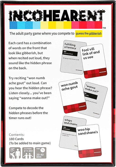 What Do You Meme Incohearent Expansion Pack - NSFW Edition for Incohearent Core Game