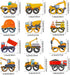 12PCS Construction Party Supplies Construction Party Felt Glasses with Tractor Excavator Dump Truck Plastic