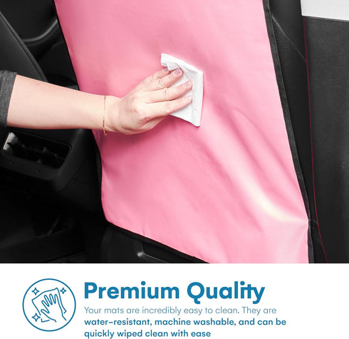 Set 2 16.8x32.8inch Enovoe Kick Mats - of - Back of Seat Protector for Kids Feet - Car Seat Back Protector - Shields
