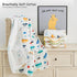 Cozy 6-Layer 43x43 Inch Luxury Muslin Baby Blanket, Swaddle, Cotton Receiving Blanket for Newborn Infant, Lightweight