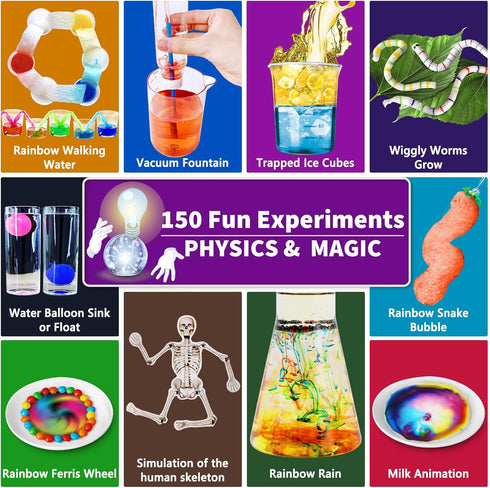 150 UNGLINGA Experiments Science Kits for Kids Boys Girls, S.T.E.M Kit Toys Gifts Ideas Birthday Christmas, Chemistry