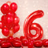 KatchOn Giant Red 6 Year Old Balloon - 40 Inch, 6 Balloons for Birthday Boy, 6th Birthday Decorations for Boys