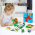 Wooden Animals Block Puzzles for Kids Ages 2-4 with Book, Educational Interactive Toys Gift for Boys and Girls