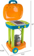 BBQ Grill Toy Set - Interactive Play Kitchen Set with Lights, Sounds, Wheels, Toy Food, and Cooking Accessories