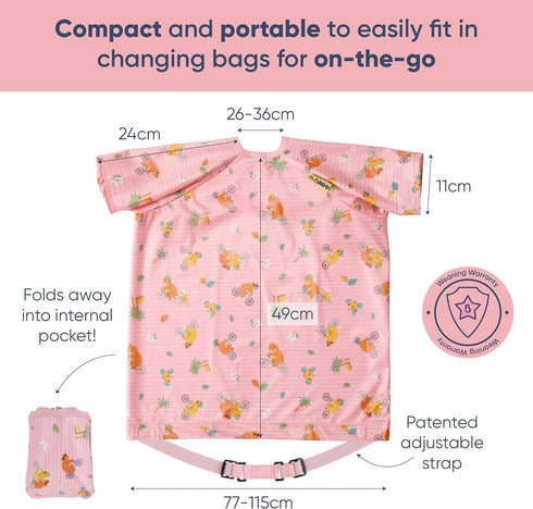 6-36 BIBaDO - Long Sleeve Baby Bibs - Babies & Toddlers Months - Coverall Baby Led Weaning Bib - Easy Wipe, Soft