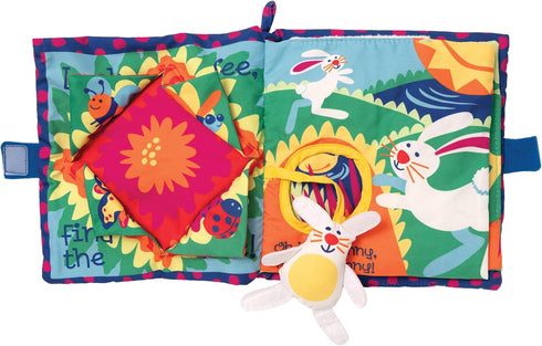 20"x24" Manhattan Toy Soft Activity Book with Tethered Toy, Sunny Day