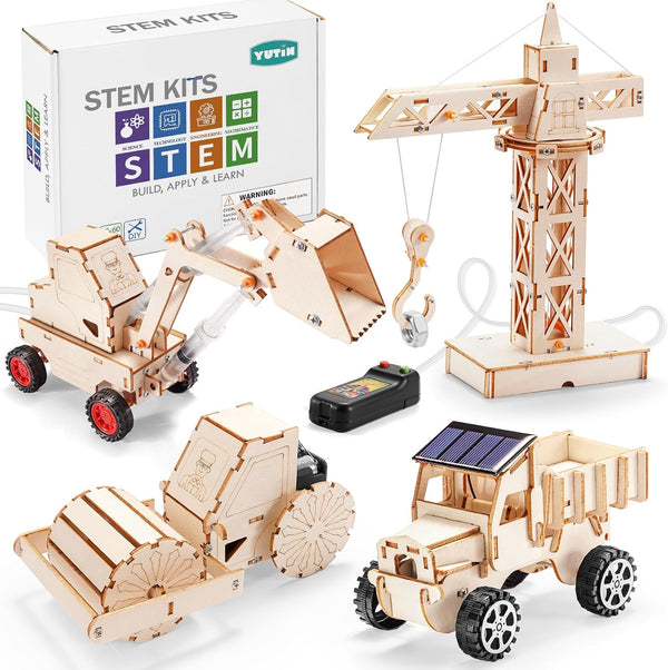 STEM Kits for Kids Ages 8-10 10-12, Wood Building Crafts Kit for