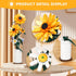 ZONECYTD Sets 821Pcs Sunflower Building Blocks Flower Bouquet with Vase for Adults Teens, Flower Garden Building Toys