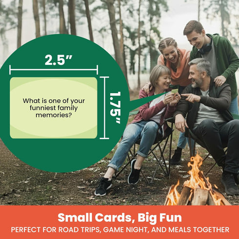 600 2.5" 1.75" Prompta Conversation Cards for Families Fun Family Game for Kids and Adults During Game Night, Family