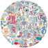 120pcs Elephant and Piggie Stickers for Kids, Cute Kawaii Waterproof Vinyl Decals for Water Bottles and Journals