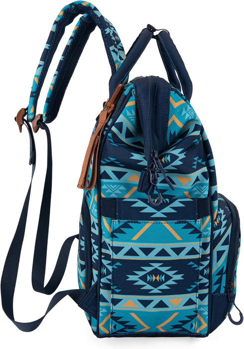 Backpack Daypack WG2204-9110NY Wrangler Aztec Organized Travel Baby Bag with Stroller Strap and Side Bottle Pockets