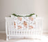 Stork Wares 30x40', (BB335) Boho Caramel Floral Personalized Baby Girl Swaddle Blanket, White