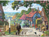 Bits and Pieces 4-in-1 Multi-Pack, 1000 Piece Jigsaw Puzzles for Adults, Village Life by Artist Steve Crisp