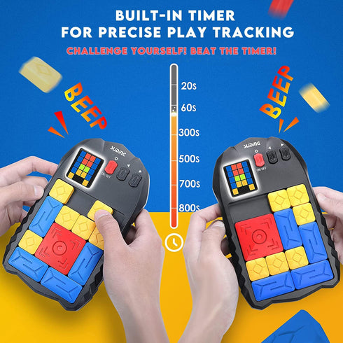 500+ Super Slide Puzzle Games Challenges Electronic Brain Teaser Toy, Portable STEM Slide Puzzles, Fun Travel Games