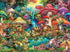 Buffalo Games - Aimee Stewart - Merry Mushroom Village Picnic - 1000 Piece Jigsaw Puzzle for Adults - Finished Puzzle