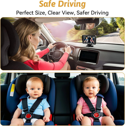 Wkzay 3-Min 1080P 150 USB Easy Install HD Baby Car Camera: Clear Auto Night Vision - Wide Angle Backseat Camera