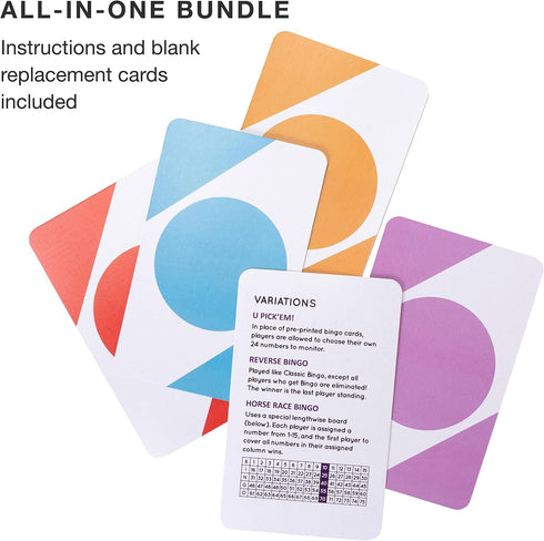 Set 1000 100 Set Royal Bingo Supplies Bingo Game for Adults, Seniors, and Family - Chips, Cards, Jumbo Deck of Calling